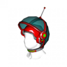 Red Saucer Pop Bubble Helmet